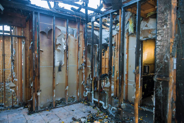 Professional Fire Damage Removal technician working in Yaphank, NY